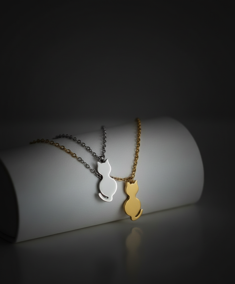 Cat Necklace (Silver or Gold)