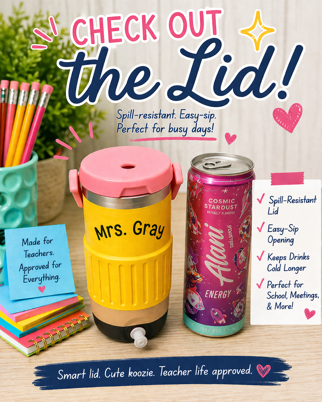 Personalized 12oz Skinny Can Koozie