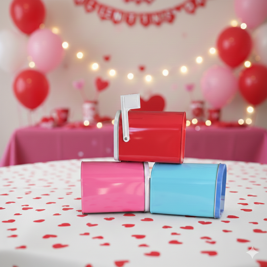 Personalized Valentine's Day Tin Mailbox for Kids, Valentine's Cards, Valentine's Day Gifts for Kids, Valentine Party Favors, Custom Gift