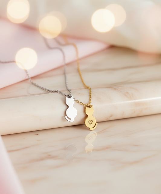 Cat Necklace (Silver or Gold)