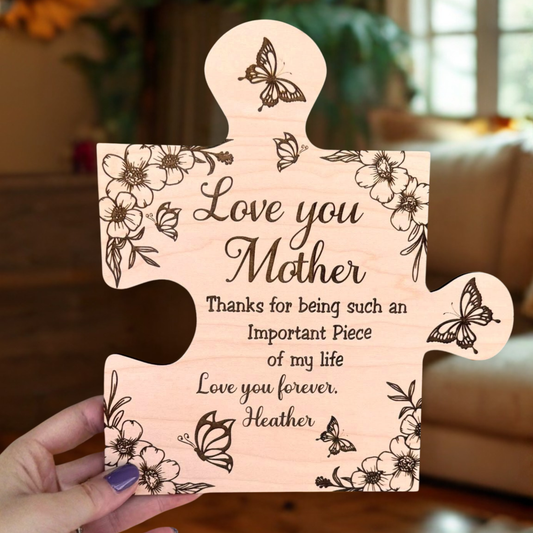 Personalized Mother's Day Puzzle Piece