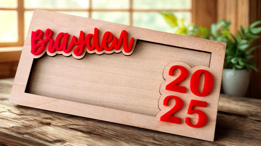 Personalized Graduation Money Holder | Custom Wood & Acrylic Gift